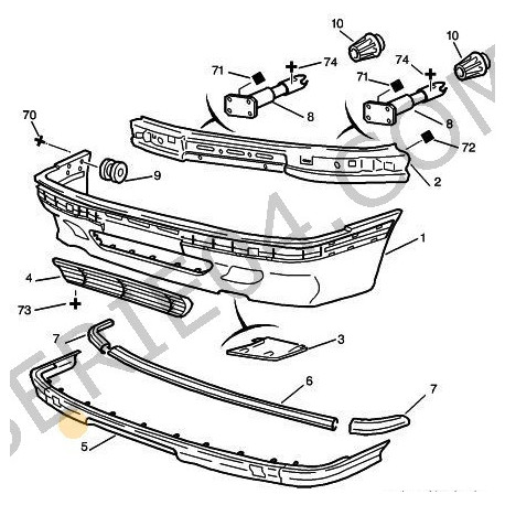 ensemble de protecteurs de pare-chocs