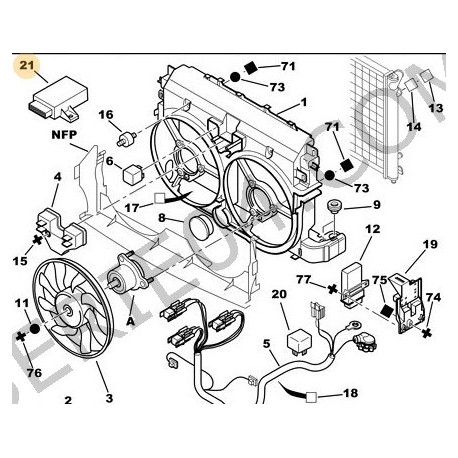 boîtier électronique de coupure de climatisation