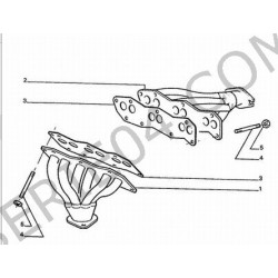 set of 3 gaskets, for 1 exhaust manifold