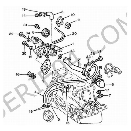 durite de retour d'eau