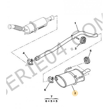 silencieux d'échappement arrière