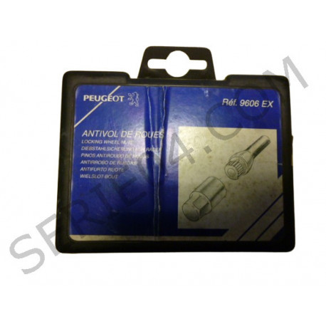 set of 4 wheel nuts, burglar