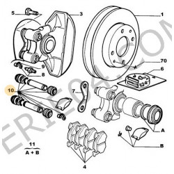 Set di distanziali per staffe Bendix