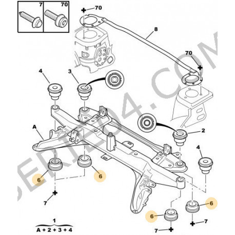 Lower engine cradle joint