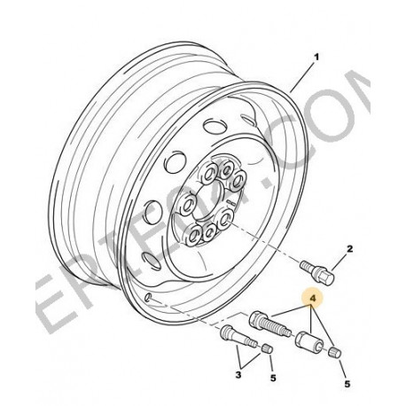Michelin TRX rim valve steel