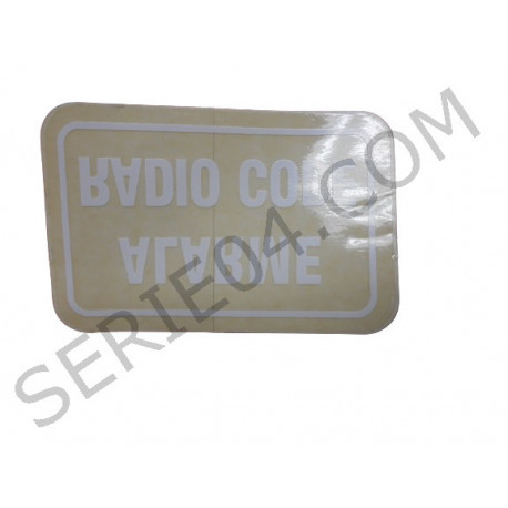 étiquette Alarme Radio