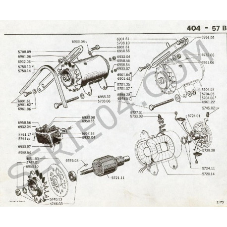 écrou de poulie de dynamo Ø16