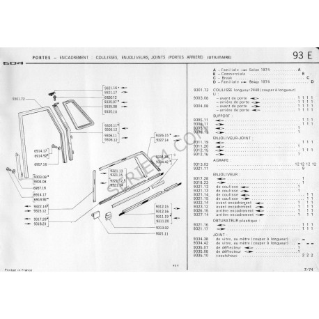 rear door fixed window seal
