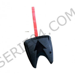 buckle housing with red seat belt pull