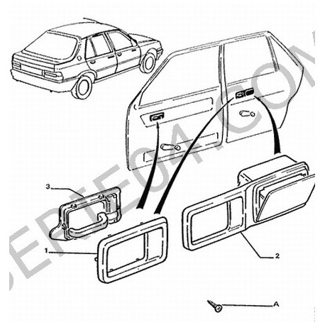 entourage poignée intérieure