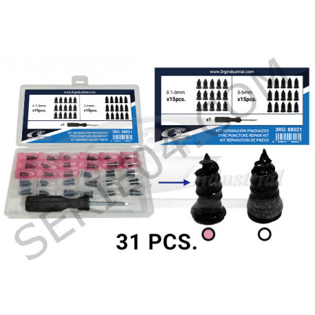 kit réparation pneus tubeless par vis