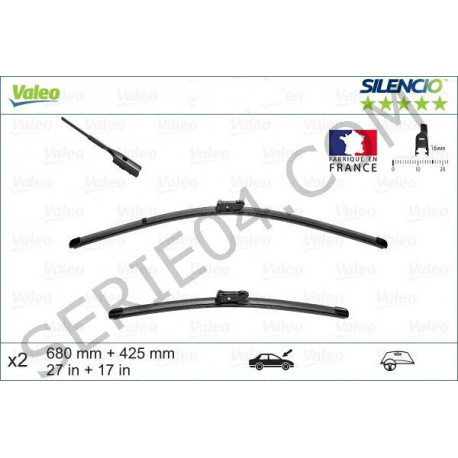 jeu de balais d'essuie-glace Silencio 680+425mm