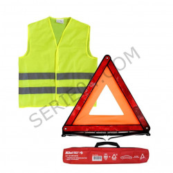 kit gilet de sécurité + triangle de présignalisation