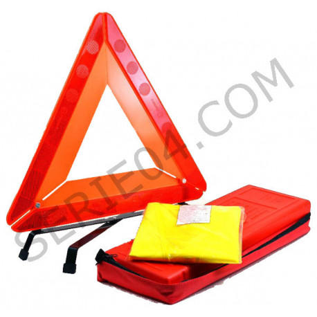 kit gilet de sécurité + triangle de présignalisation