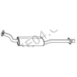 Intermediate exhaust pipe
