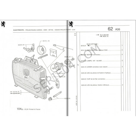 quadratischer Scheinwerfer Cibié CE