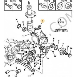 Front steering knuckle