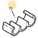 agrafe de canalisation de frein