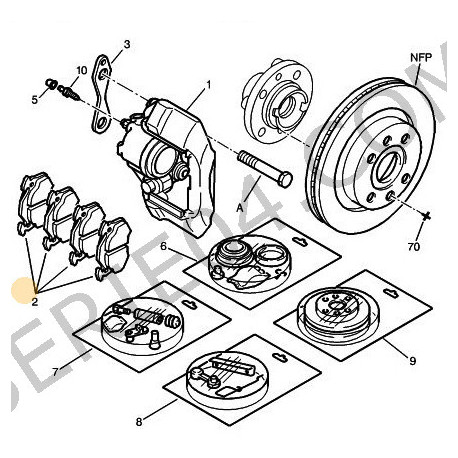 Front brake pad set