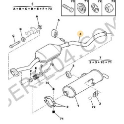 tube avant catalyseur TU1M-TU9M