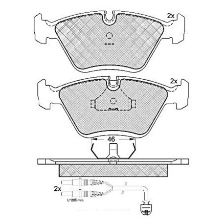 Jeu de plaquettes de frein