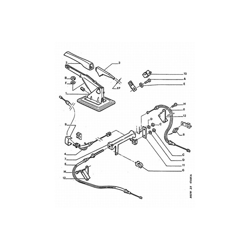 Câble de maintien pour pédale de frein