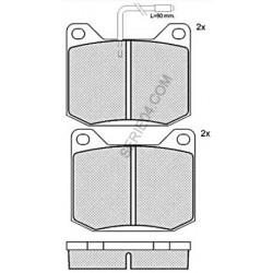 Set of front brake pads
