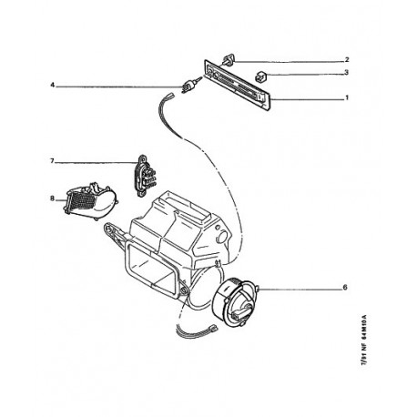 Bouton commande climatiseur