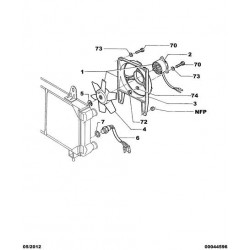 Engine motor driven fan