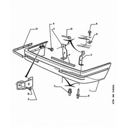 Joint de pare-chocs arrière