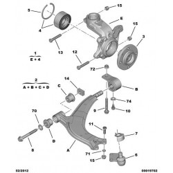 Front triangle arm ball-joint