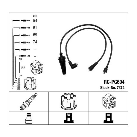 Juego cables de bujias