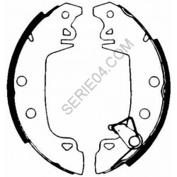 Kit of 4 rear brake shoes