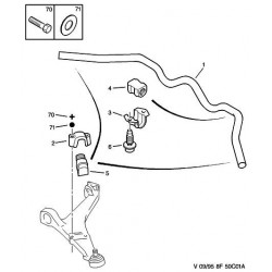 Silentbloc de barre stabilisatrice Ø19