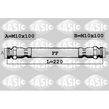 Rear brake hose