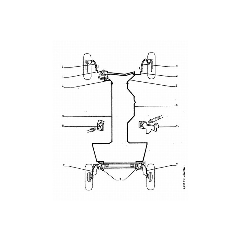 Flexibles de frein, Tuyauterie rigide