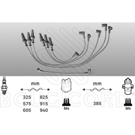 6-wire spark plug wire harness