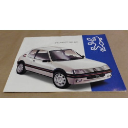 catalogue de présentation 205 GTi 1L9 1993