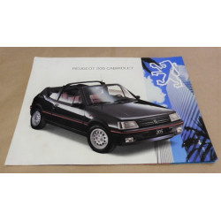 catalogue de présentation 205 Cabriolet 1993
