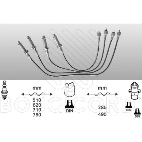 Juego cables de bujias