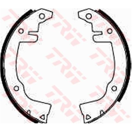 set of 4 rear brake shoes