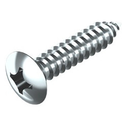 tornillo para chapa con cabeza avellanada redondeada