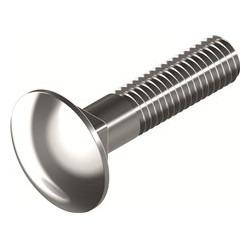 domed screw, square neck