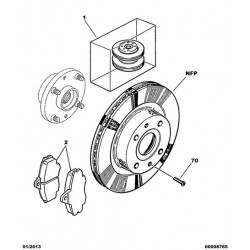 Jeu de 2 disques de frein ventilés Ø247