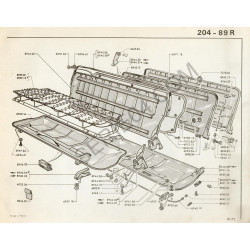 charnière de banquette arrière