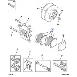 set of 2 brake pads shims