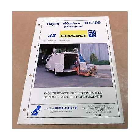 catalogue de présentation J9 1984