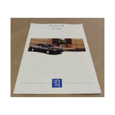catalogue de présentation 405 STi-STDT 1993