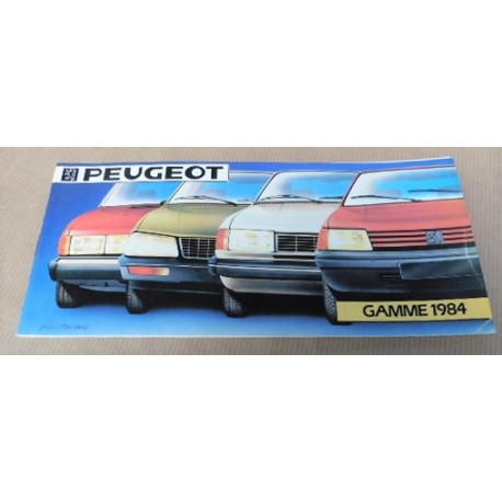 catalogue de présentation Peugeot gamme 1984