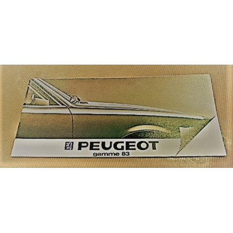 catalogue de présentation Peugeot gamme 1983